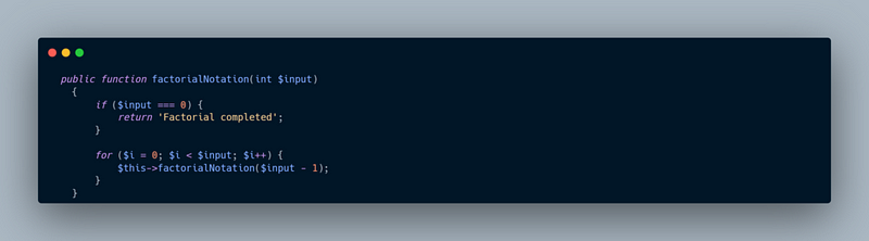 Factorial Function Flow