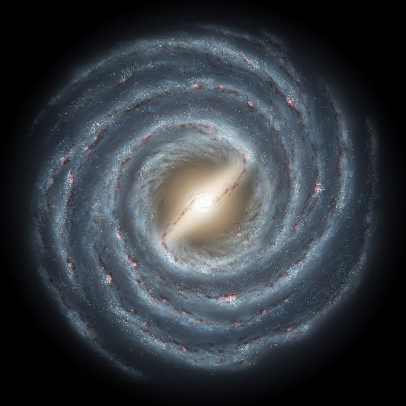 Visualization of the Milky Way's arms