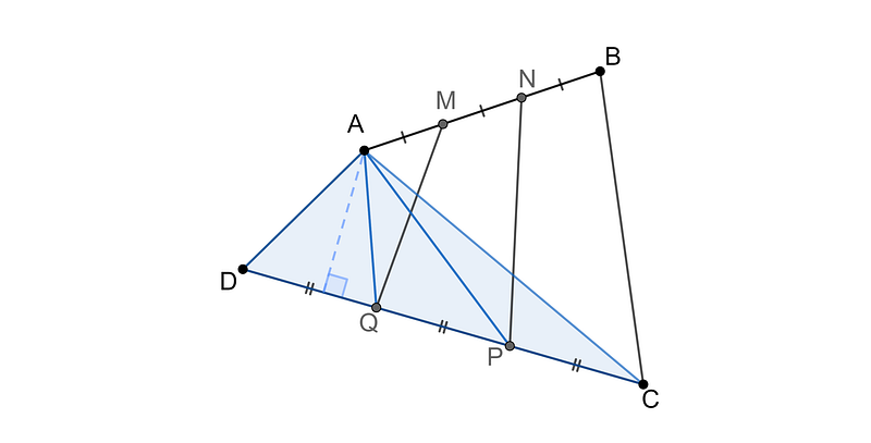 Triangle Areas in Quadrilateral ACP