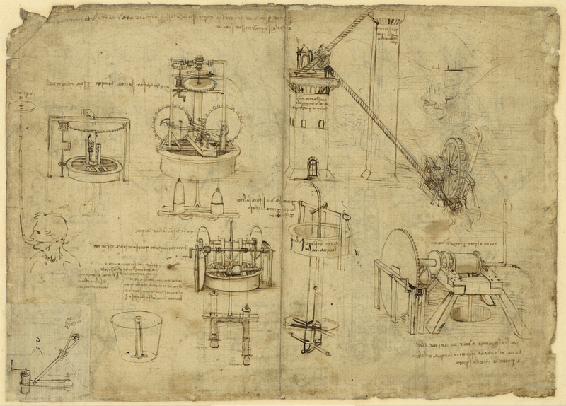 Da Vinci's Codex Atlanticus Manuscript