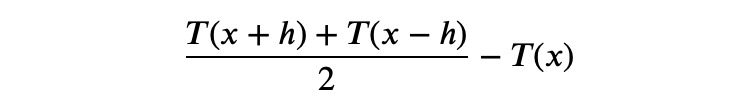 Proportional expression related to second derivative