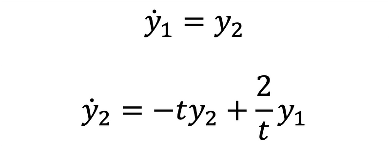 System of first-order ODEs