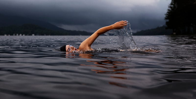 Enjoying the cold water experience