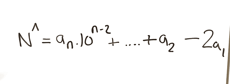 Further rearrangement of the equation.