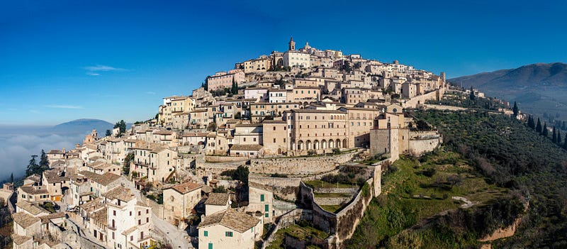 Flag of San Marino and its scenic landscape