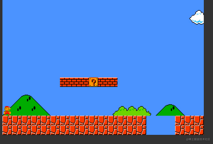 Screenshot of the Super Mario MVP in action