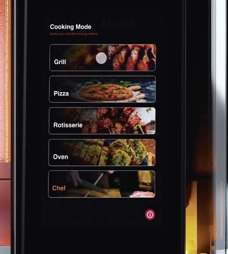 Display screen of the Perfecta grill