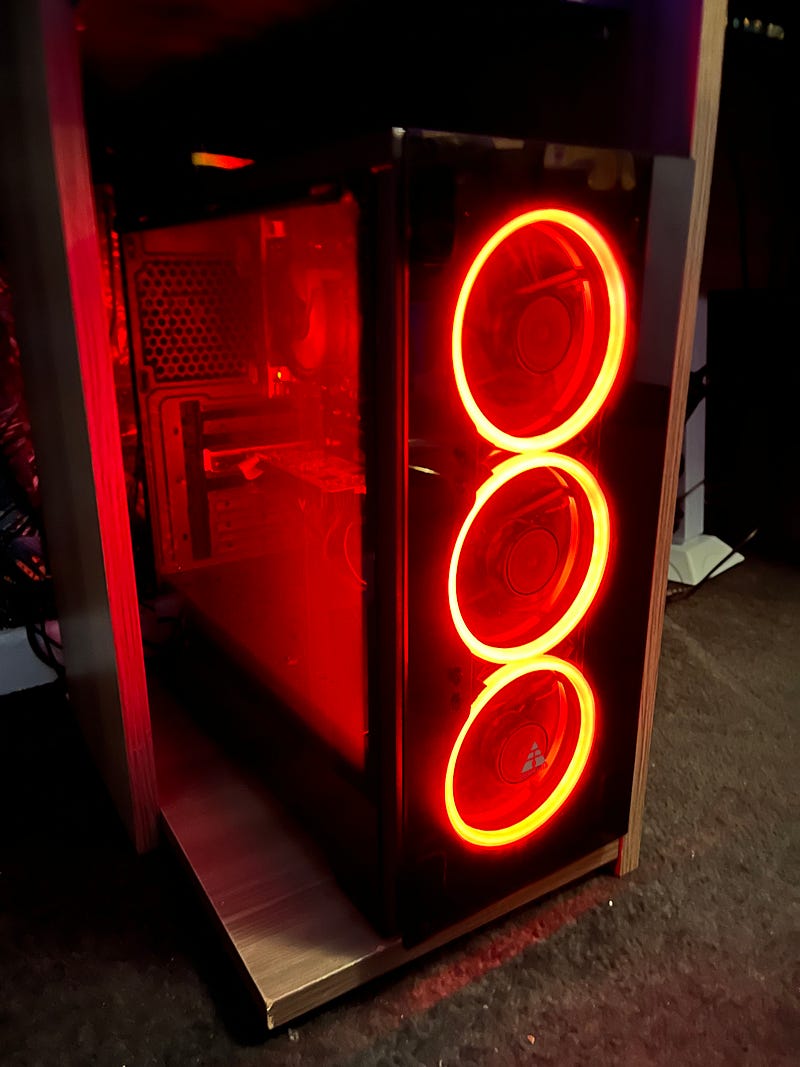 Author's completed computer build