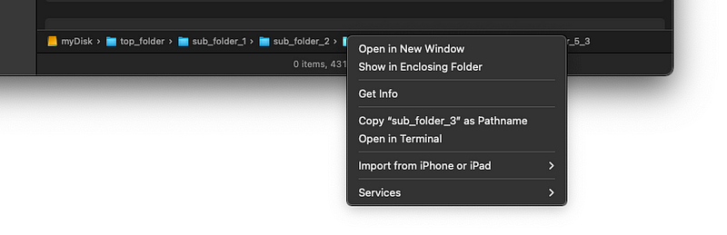 Setting view options in Finder