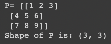 Resulting Matrix from Identity x A