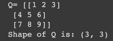 Resulting Matrix from A x Identity