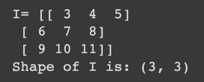 Matrix Result from Scalar Addition