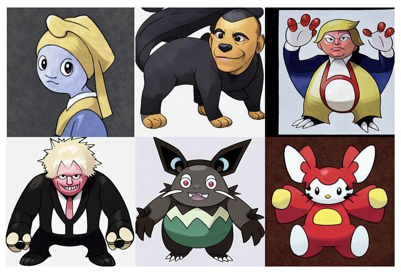 Pokémon versions of famous personalities