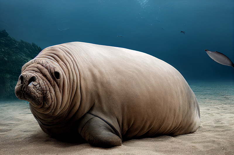 Steller’s Sea Cow, artistic representation