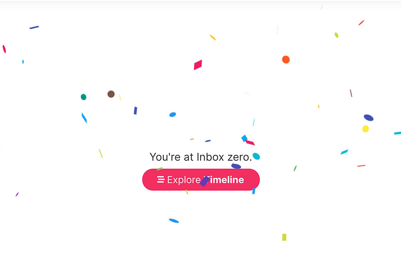 Mem Inbox system with confetti animation