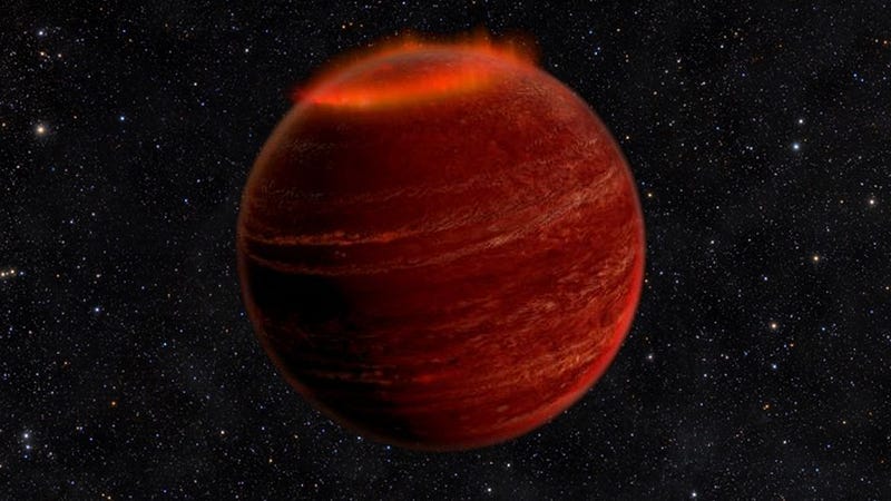 Visualization of a brown dwarf near a white dwarf star