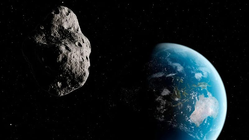 Asteroid 2023 EY's trajectory near Earth