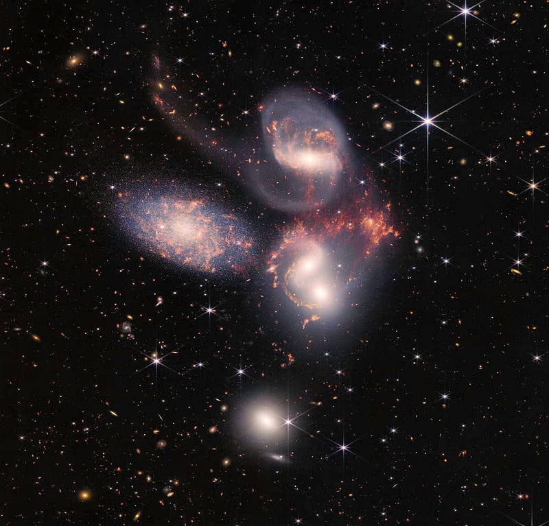 Stephan’s Quintet observed by James Webb Telescope