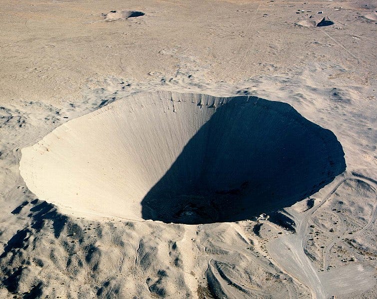 Nuclear test site in the Nevada desert