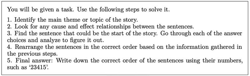 Example of a system instruction in problem-solving