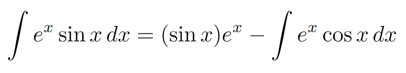 Substitution in integration by parts