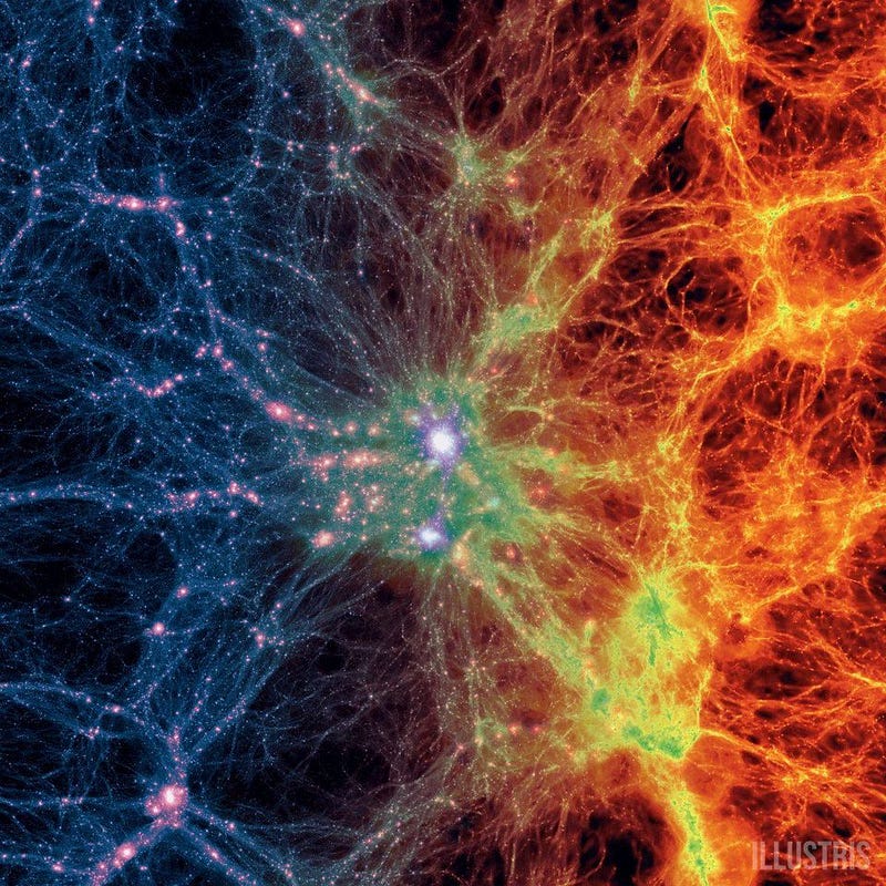 Density Transition from Dark Matter to Gas